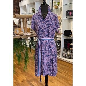 Lilly Pulitzer Renee Dress In Lilac Freesia Safari As I Can See size xL